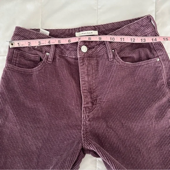 PacSun Corduroy Straight Leg Jeans in Plum - Picture 7 of 9